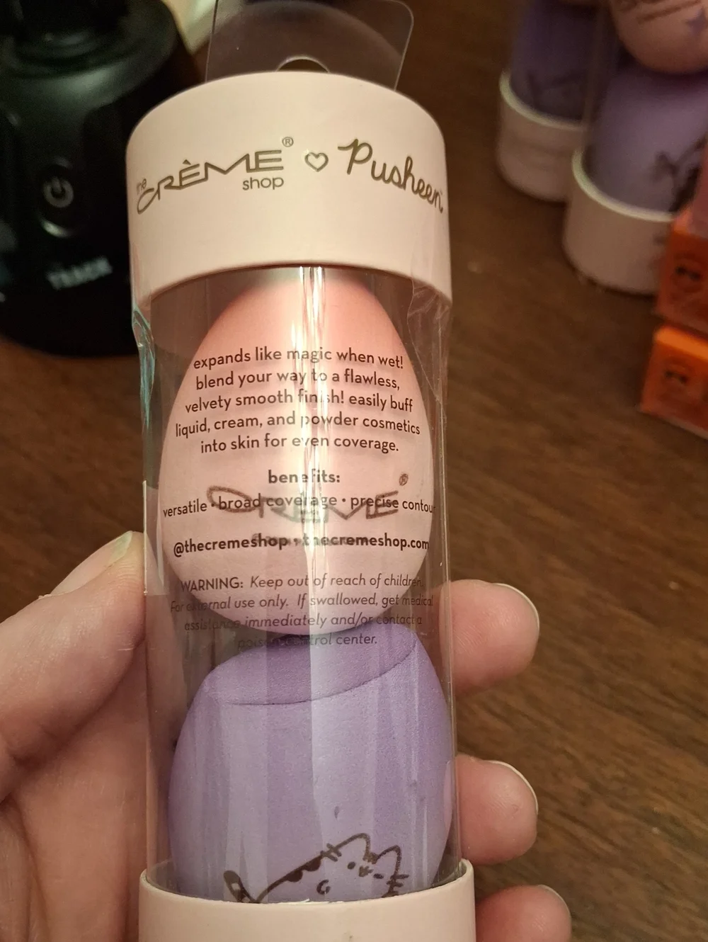 Pusheen Limited Edition Pink Purple Bouncy Blend Makeup Sponge Duo New Sealed